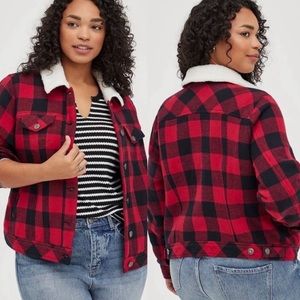 Torrid Sherpa Lined Trucker Jacket Size 3